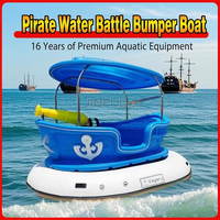 Bateau tamponneur électrique commercial pour adultes, à batterie, attraction aquatique