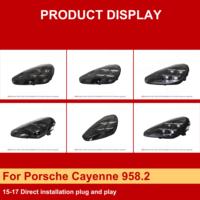 Phares J ONE LCI pour Porsche Cayenne 958.2 2015-2017, style restylé, LED séquentielle DRL, paire