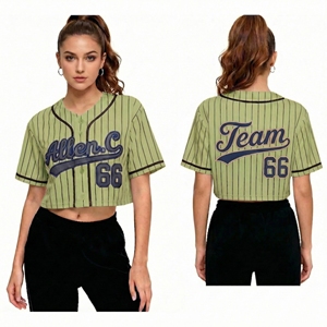 Custom baseball- en softbaltenues met sublimatie full print borduurwerk sportteam shirt baby tee stijl - Product Image 4