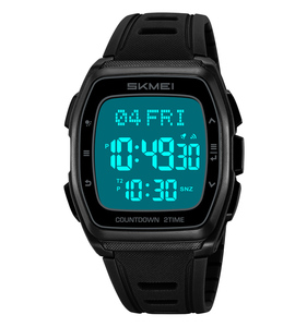 2441 Nuevo Reloj Deportivo Cuadrado de Lujo al por Mayor de Alta Calidad, Reloj de Pulsera para Hombre Skmei con Formato de Hora 12/24 - Product Image 6