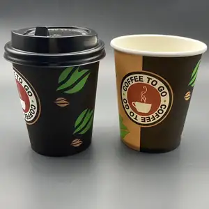 8oz monouso a parete singola di carta manicotto da caffè goffrato Design per negozi di casa e caffè alla moda 'To Go' caffè tazze di carta