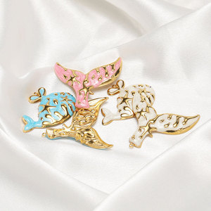 Breloques personnalisées étanches en vrac, plaquées or 14k 18k, en acier inoxydable 316L, breloques émail queue de baleine et de poisson pour la fabrication de bijoux - Product Image 2