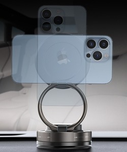 Giá đỡ điện thoại từ tính gắn trên ô tô-Giá đỡ điện thoại hai vòng có thể gập lại di động, điều hướng hấp phụ chân không xoay 360 độ - Product Image 3