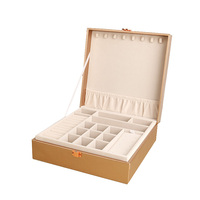 Boîte de rangement rigide pour bijoux en cuir PU haut de gamme, personnalisable avec logo/graphisme, pour boucles d'oreilles, bracelets, bagues