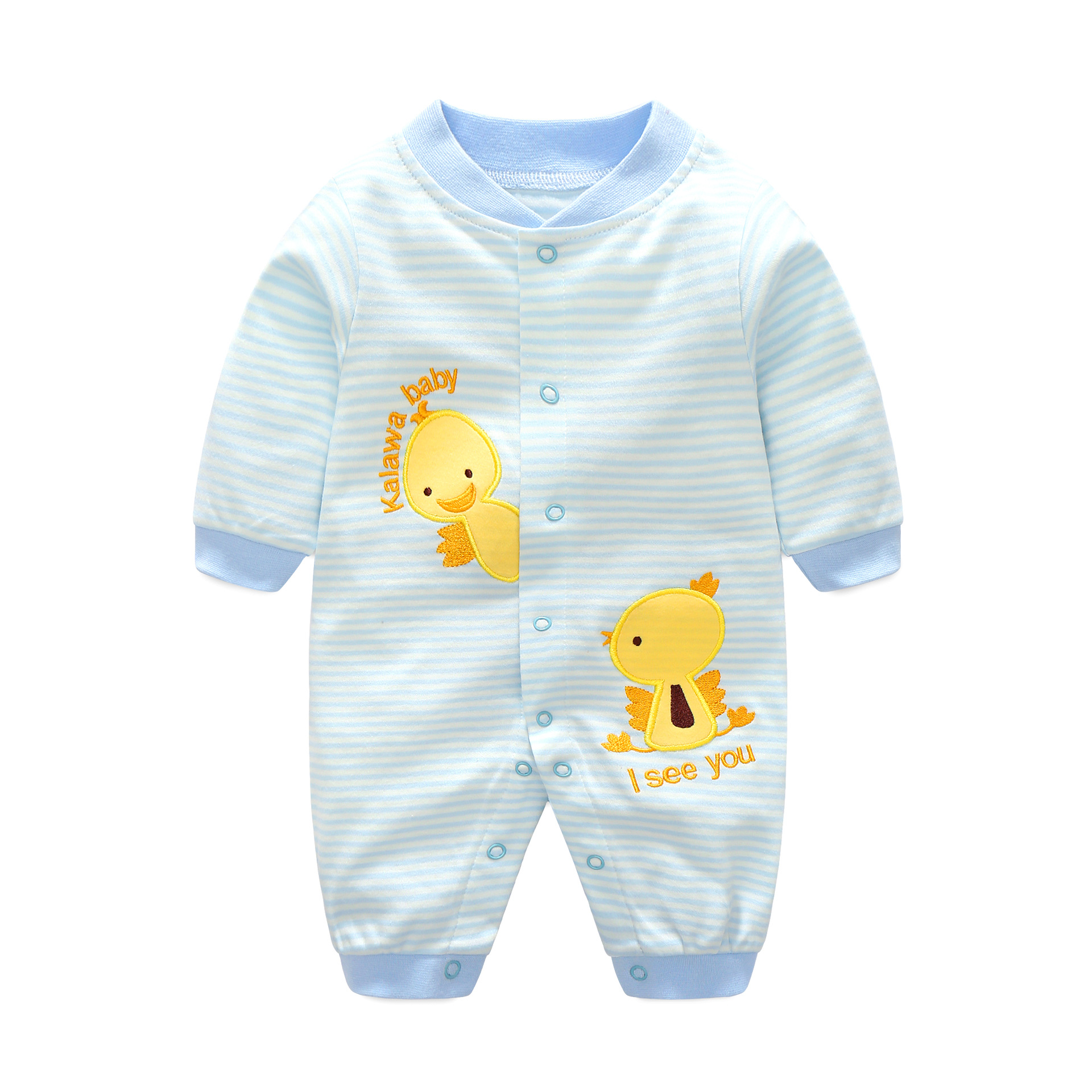 Blue striped duck long sleeve