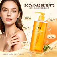 Gel Douche Liquide Herbal Hydratant Doux au Curcuma et Vitamine C pour une Peau Éclatante et un Teint Uniforme Quotidien