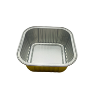 Barquette carrée jetable en aluminium de 180 ml, résistante au four, pour mini-gâteaux, idéale pour la pâtisserie maison, écologique et de qualité alimentaire
