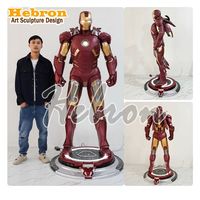 Figurine d'action Iron Man MK50 grandeur nature personnalisée, sculpture de héros robot en résine, statue Iron Man en fibre de verre