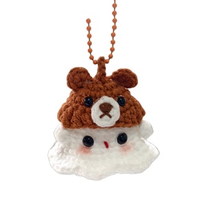 Ghost Keychain Crochet Keychain Kawaii Amigurumi Crochet Ghost <b>Plush</b> Key Chain Knitted Handmade Ghost Crochet Toy Halloween Gift - Product Image 1