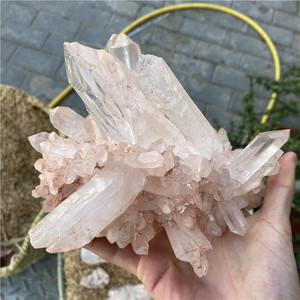 Espécimen de cuarzo blanco claro, roca mágica, himalaya, grupos de cristal, venta al por mayor - Product Image 5