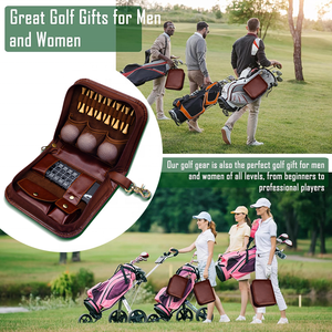 18 En 1 Custom Golf Gift Set Premium Quality Personalizable Logo Golf Accesorio Kit con Estuche de Cuero Regalo <span class=keywords><strong>para</strong></span> Hombres y Mujeres - Product Image 6