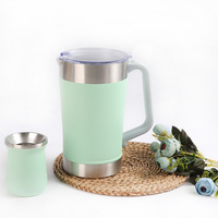 Jarras de agua de acero inoxidable de galón termo al vacío personalizadas juego de jarras de café de metal aisladas
