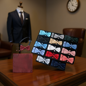 Set de Corbatas de Moño Angelina Twill, 12 Colores, Pre-Atadas, de Poliéster, Accesorio Formal para Hombre - Product Image 3