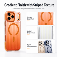 Nouvelle coque de téléphone magnétique rayée pour iPhone 17 Pro Max, protection d'objectif, anti-chute, accessoires pour téléphone, collection 2026