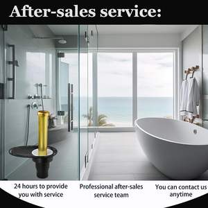 Kit de <span class=keywords><strong>vidange</strong></span> de baignoire autoportante en ABS tuyau en ABS avec CUPC et crépine de baignoire d'îlot pour salle de bain sur débit noir - Product Image 3