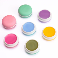 Macron crème de soin des lèvres hydratant mignon Logo personnalisé baume à lèvres rond végétalien maquillage rouge à lèvres femme voyage taille crème solaire pour les lèvres