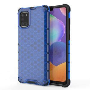 Commercio all'ingrosso trasparente a nido d'ape del telefono mobile di tpu pc caso della copertura posteriore Per <span class=keywords><strong>Samsung</strong></span> Galaxy <span class=keywords><strong>A31</strong></span> casi chiari - Product Image 3
