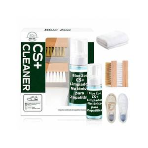 Kit de Limpieza de Zapatos Blue Zoo Cs+ Cleaner 150 ml con 2 Cepillos y Toalla para Zapatillas Blancas - Product Image 1