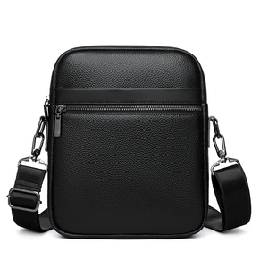 Sac messager personnalisé de haute qualité pour hommes, en cuir de vachette véritable, sac à bandoulière décontracté pour téléphone portable, petit format - Product Image 1
