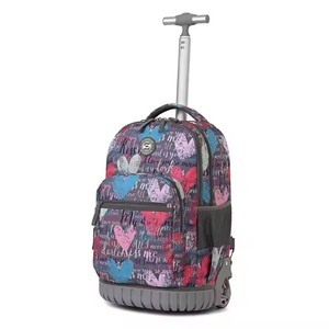 กระเป๋าเป้สะพายหลังล้อลากโลโก้ออกแบบได้ตามต้องการสำหรับนักเรียนประถมแฟชั่น GPS กันน้ำกระเป๋าล้อลากอ็อกฟอร์ดสำหรับเด็กชายและเด็กหญิง - Product Image 3