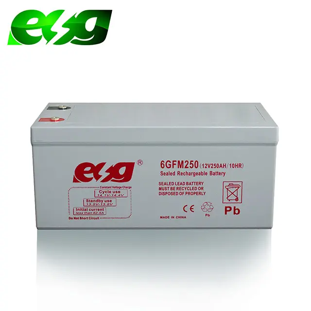 Baterías de plomo ácido de ciclo profundo ESG 12V 250AH a precio de fábrica