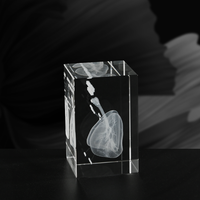 Cube de squelette anatomique humain gravé au laser 3D en cristal transparent, modèle de statue, presse-papiers, anatomie, neurologie, sciences médicales