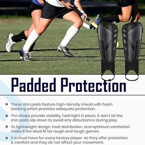 Protège-jambes de football et de rugby personnalisés de haute qualité, avec coussinets de mollet réglables, pour la protection sur le terrain - Product Image 4