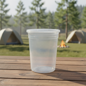 Vasos Transparentes para Congelador, Aptos para Microondas, Libres de BPA, Herméticos, Redondos, Desechables, con Tapas Abatibles, Recipientes para Almacenamiento de Alimentos para Entrega a Domicilio - Product Image 1