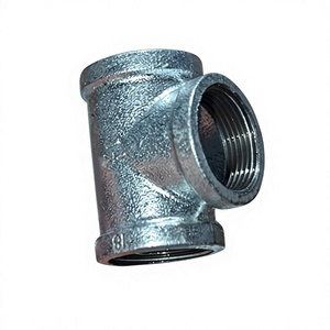 Conexión en T Reductora Galvanizada para Tuberías de Ingeniería Contra Incendios, Rosca Hembra, Unión de Hierro Maleable, Conexión en T Pequeña Reductora - Product Image 1