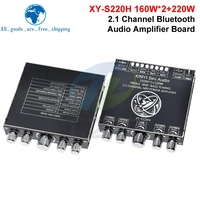 XY-S220H 160W * 2 + 220W TDA7498 Bluetooth Subwoofer carte amplificateur de puissance 2.1 canaux Hifi classe D Audio carte amplificateur de puissance
