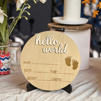 Décorations de scène d'anniversaire de bébé, annonces de nouveau-né Hello World, cadeaux de douche de bébé
