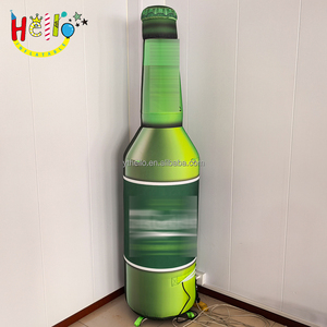 Tổ chức sự kiện quảng cáo tiếp thị chai rượu sâm banh mô hình khổng lồ màu xanh lá cây <span class=keywords><strong>Inflatable</strong></span> bóng chai rượu vang - Product Image 4