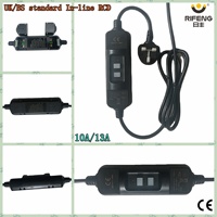 RIFENG Prise industrielle britannique standard détachable RCD en ligne IP66 étanche certifiée BS avec protection contre les fuites et auto-test, prise UK