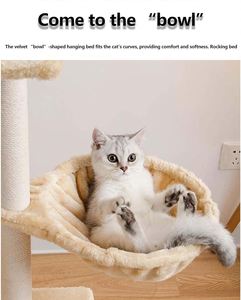 Manufacturer Wholesale Grey Beige Sisal Short <b>Plush</b> <b>Cat</b> Tree Condo - Product Image 3
