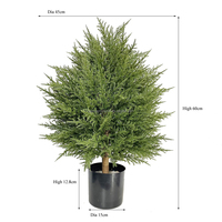 Plantes artificielles Cyprès Cèdre Forme de boule Les nombreux styles de topiaire Cadre Arbre en plastique Intérieur Extérieur en pot