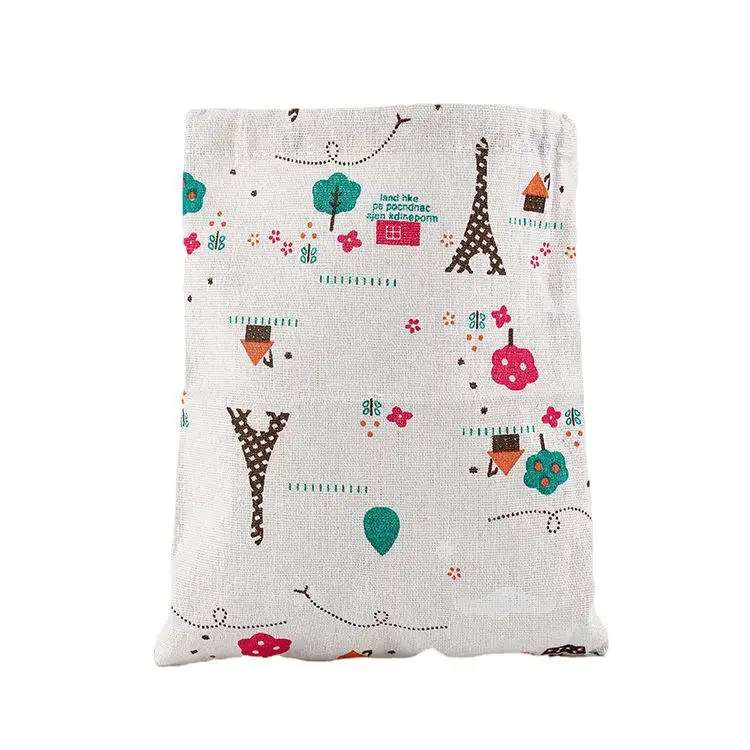 Reusable Festival Packaging Christmas Drawstring Gift Bags For Candy