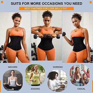 Faja Reductora de Cintura para Mujer con Cremallera, Corsé Moldeador, Chaleco Moldeador, Cinturón Adelgazante, Faja Deportiva, Top Moldeador Efecto Sauna - Product Image 5