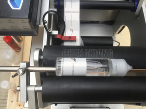 CX1-BYT Semi-Automatic PLC Pump <b>Glass</b> Round Bottle Labeling Machine for Cylindrical <b>Containers</b> - Product Image 2