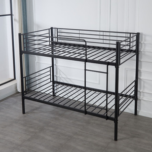 Cama litera doble <span class=keywords><strong>de</strong></span> metal con plataforma, tamaño Queen/King, con almacenamiento debajo <span class=keywords><strong>de</strong></span> la cama, en blanco y negro, <span class=keywords><strong>de</strong></span> Nice Factory Sales - Product Image 2