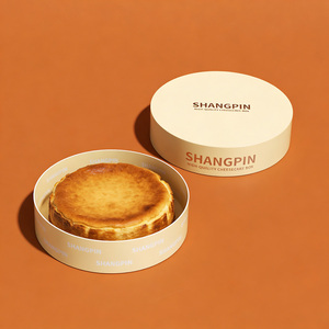 Cilindro de Papel Kraft para Alimentos, Personalizado <span class=keywords><strong>al</strong></span> por Mayor, para Empacar Pasteles, Postres, Caja de Cartón Cilíndrica, Envase para Pastel de Queso - Product Image 2
