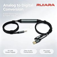 Câble convertisseur audio optique analogique Toslink SPDIF 3,5 mm AUX, adaptateur audio numérique alimenté par USB 5V pour microphone, barre de son