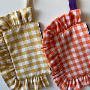 Astuccio per Trucchi in Cotone Fatto a Mano con Logo Personalizzato, Chiusura a Cerniera Trapuntata, Design Arricciato, Nuovo Motivo a Filo, Beauty Case/Custodia Cosmetica - Product Image 3