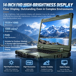 Ordinateur portable robuste et résistant 14 pouces, étanche IP65, 1000 nits, Intel Ultra <span class=keywords><strong>7</strong></span>, 16+256 Go, Windows <span class=keywords><strong>11</strong></span>, Linux, OEM, vente en gros - Product Image 4