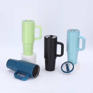 Gobelet isotherme 30oz 40oz avec poignée en acier inoxydable à double paroi, tasse <span class=keywords><strong>de</strong></span> voyage, bouteille d'eau, flasque <span class=keywords><strong>de</strong></span> voiture - Product Image 1