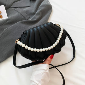 Sac fourre-tout en cuir pour femmes en forme de coquillage à la mode sacs à main mignons personnalisés avec chaîne sacs à bandoulière pour femmes - Product Image 2