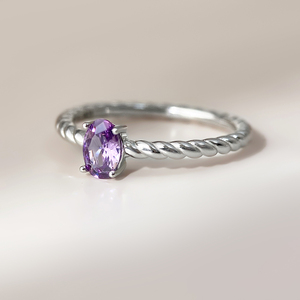 Anillos <span class=keywords><strong>de</strong></span> Circonia Cúbica Chapados en Oro <span class=keywords><strong>de</strong></span> 18K, Coloridos, Rosa, Verde, Morado, Ovalados, para Mujer - Product Image 6