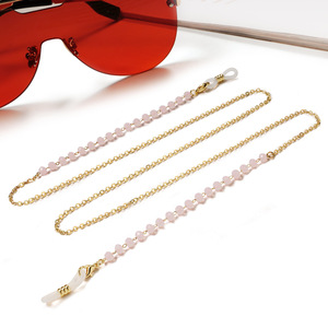Tuile blanche dentelle conception masque lanière lunettes sangle support <span class=keywords><strong>pour</strong></span> écouteurs collier Anti-perte chaîne de lunettes en métal - Product Image 4