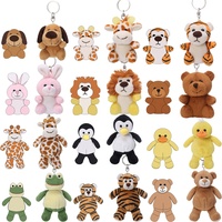 Porte-clés personnalisé en peluche, Mini lapin en peluche, jouet en gros, mignon lapin rose en peluche Animal porte-clés