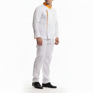 Manga larga Algodón Poliéster Hecho Chef Abrigo Restaurante Cocina Uniforme Venta caliente Chef Uniformes - Product Image 1