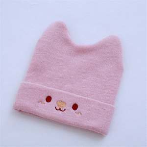 Bonnet bébé nouveau-né automne et hiver bébé laine tricotée capuche chaude - Product Image 6